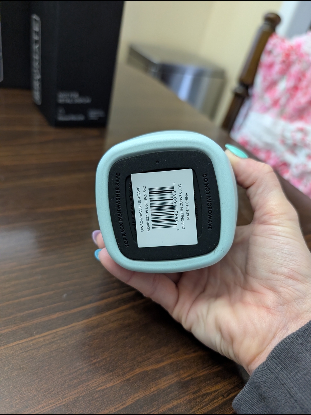 BrüMate Rocks 12oz Lowball - Light Mint with Teal Lid - Picture 3 of 4